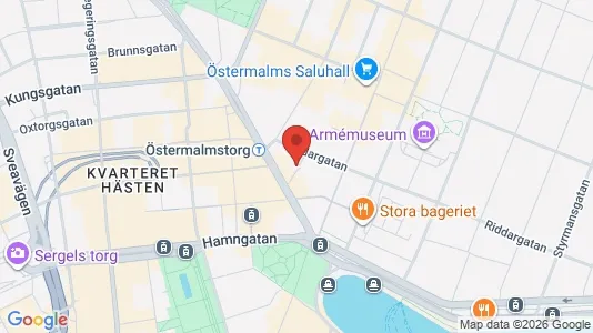 Kontorslokaler att hyra i Östermalm - kort over placeringen