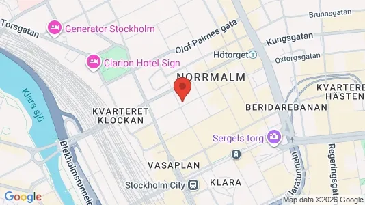 Kontorslokaler att hyra i Stockholm Innerstad - kort over placeringen