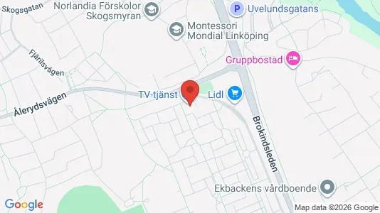 Kontorslokaler att hyra i Linköping - kort over placeringen