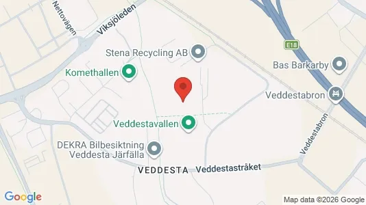Affärslokaler att hyra i Järfälla - kort over placeringen