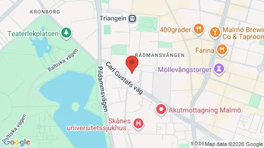 Kontorslokaler att hyra i Malmö Centrum - kort over placeringen
