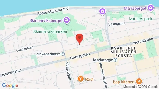 Kontorslokaler att hyra i Södermalm - kort over placeringen