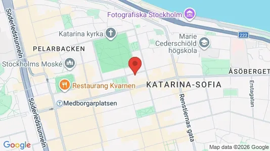 Kontorslokaler att hyra i Södermalm - kort over placeringen