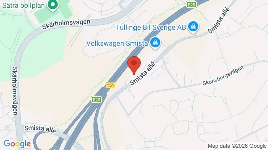 Kontorslokaler att hyra i Huddinge - kort over placeringen