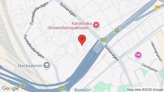 Kontorslokaler att hyra i Solna - kort over placeringen
