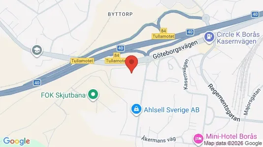 Kontorslokaler att hyra i Borås - kort over placeringen