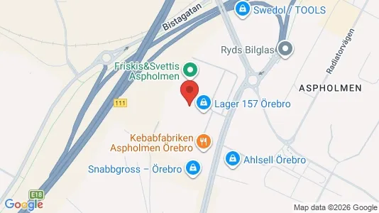 Kontorslokaler att hyra i Örebro - kort over placeringen