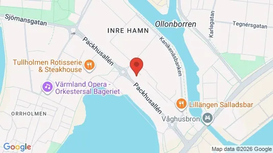 Kontorslokaler att hyra i Karlstad - kort over placeringen