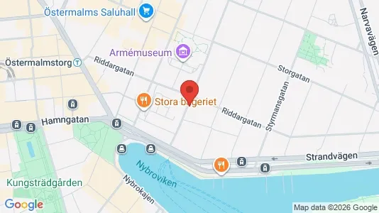 Kontorslokaler att hyra i Östermalm - kort over placeringen