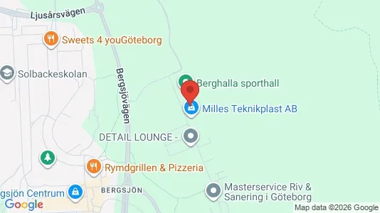 Lagerlokaler att hyra i Göteborg Östra - kort over placeringen