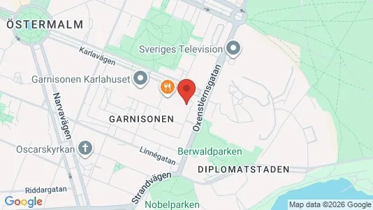 Kontorslokaler att hyra i Östermalm - kort over placeringen