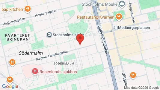 Kontorslokaler att hyra i Södermalm - kort over placeringen