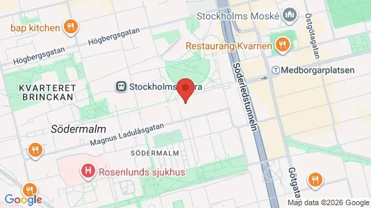 Kontorslokaler att hyra i Södermalm - kort over placeringen
