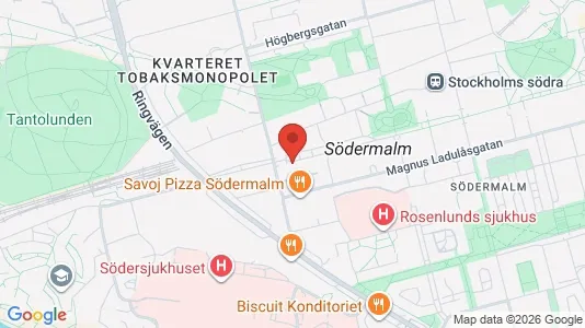 Kontorslokaler att hyra i Södermalm - kort over placeringen