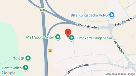Kontorslokaler att hyra i Kungsbacka - kort over placeringen