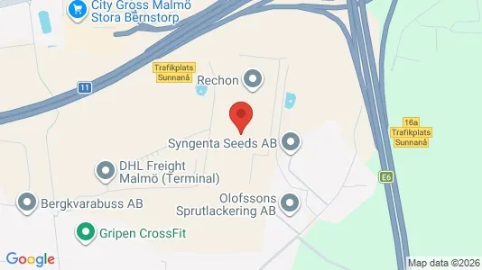 Kontorslokaler att hyra i Husie - kort over placeringen
