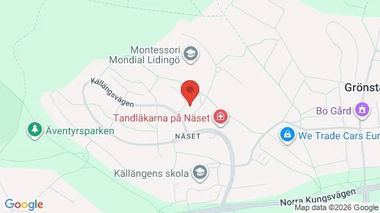 Kontorslokaler att hyra i Lidingö - kort over placeringen