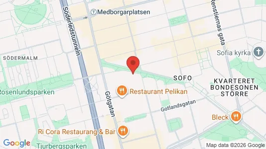 Kontorslokaler att hyra i Södermalm - kort over placeringen