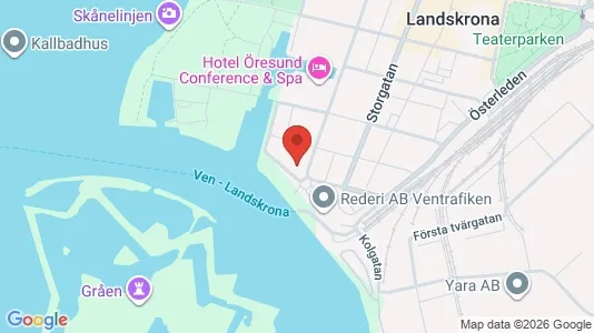 Industrilokaler att hyra i Landskrona - kort over placeringen