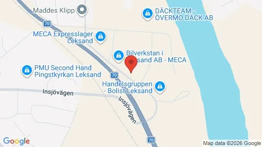 Industrilokaler att hyra i Leksand - kort over placeringen