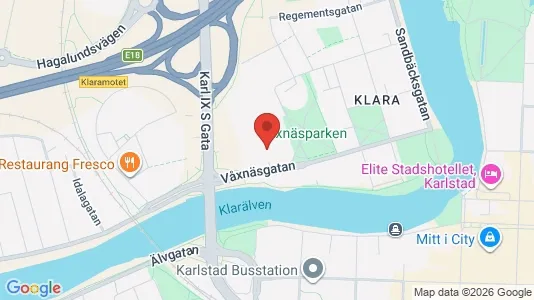 Kontorslokaler att hyra i Karlstad - kort over placeringen