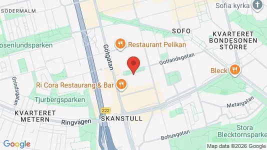 Coworking spaces att hyra i Södermalm - kort over placeringen