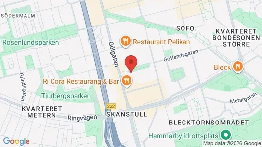 Kontorslokaler att hyra i Södermalm - kort over placeringen