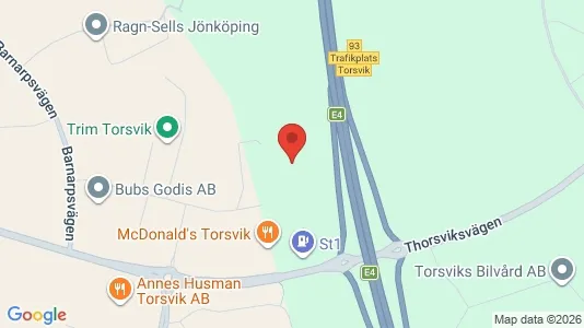 Industrilokaler att hyra i Jönköping - kort over placeringen