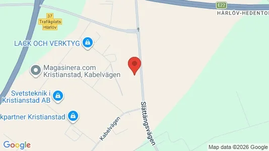 Affärslokaler att hyra i Kristianstad - kort over placeringen