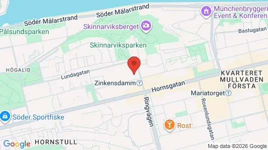 Kontorslokaler att hyra i Södermalm - kort over placeringen