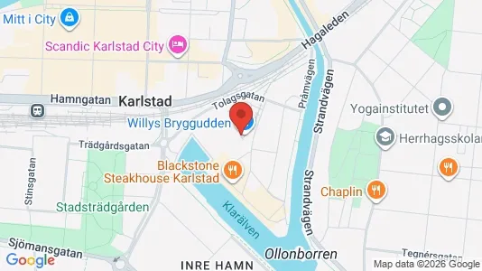 Kontorslokaler att hyra i Karlstad - kort over placeringen