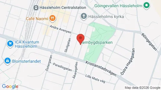 Kontorslokaler att hyra i Hässleholm - kort over placeringen