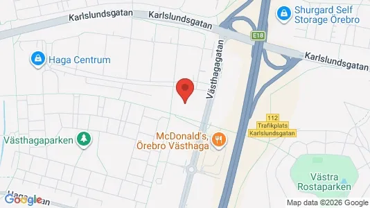 Kontorslokaler att hyra i Örebro - kort over placeringen