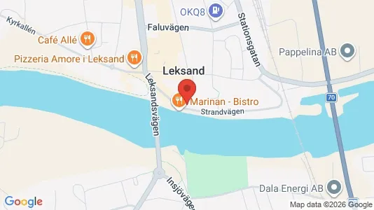 Kontorslokaler att hyra i Leksand - kort over placeringen