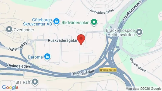 Kontorslokaler att hyra i Västra hisingen - kort over placeringen