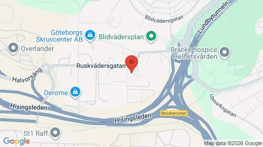 Kontorslokaler att hyra i Västra hisingen - kort over placeringen
