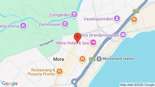 Affärslokaler att hyra i Mora - kort over placeringen