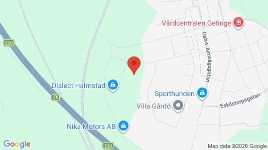 Industrilokaler till försäljning i Halmstad - kort over placeringen