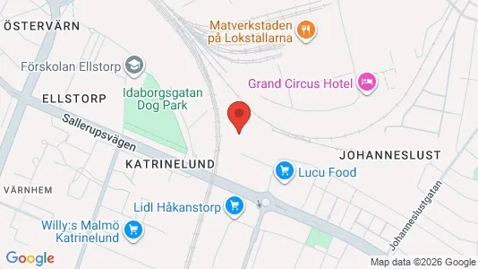 Industrilokaler att hyra i Malmö Centrum - kort over placeringen