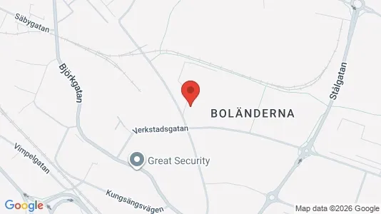 Lagerlokaler att hyra i Uppsala - kort over placeringen