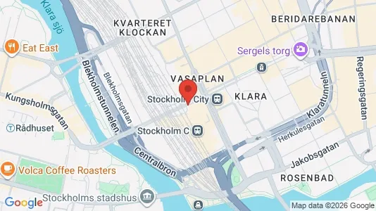 Kontorslokaler att hyra i Stockholm Innerstad - kort over placeringen