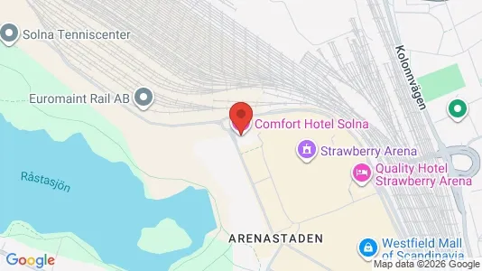 Affärslokaler att hyra i Solna - kort over placeringen