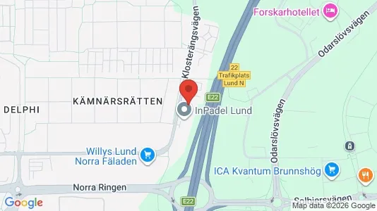 Coworking spaces att hyra i Lund - kort over placeringen