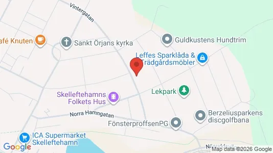 Affärslokaler till försäljning i Skellefteå - kort over placeringen