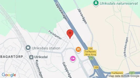 Kontorslokaler att hyra i Solna - kort over placeringen