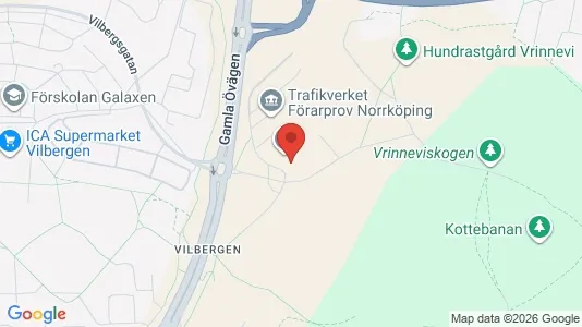 Kontorslokaler att hyra i Norrköping - kort over placeringen