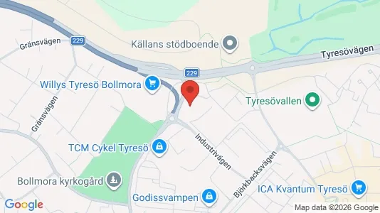 Lagerlokaler att hyra i Tyresö - Bild från Google Street View