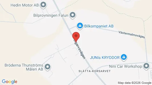Affärslokaler till försäljning i Falun - kort over placeringen