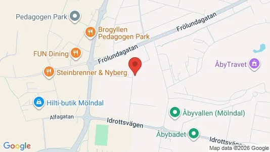 Lagerlokaler att hyra i Mölndal - kort over placeringen