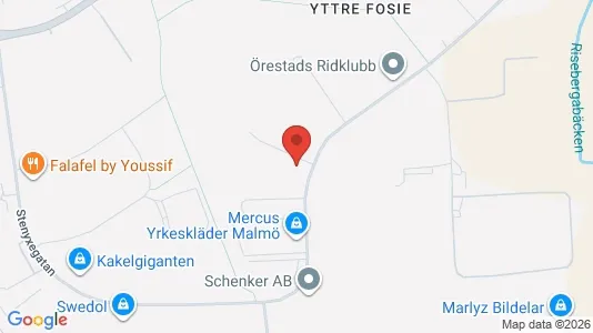 Kontorslokaler att hyra i Fosie - kort over placeringen